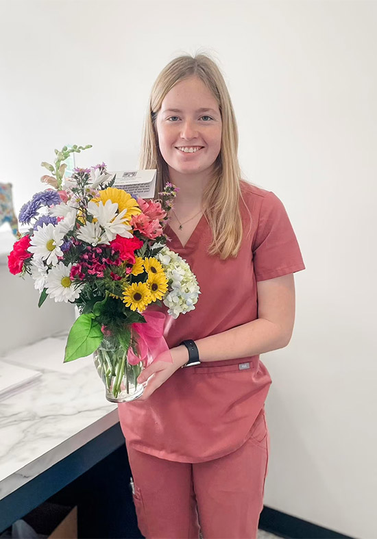 Riley - Receptionist at Johnon & Johnson Veterinary Clinic